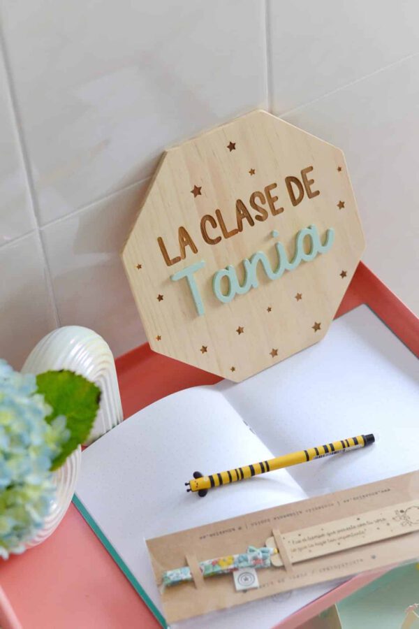 Placa de madera La clase de.... - Imagen 6